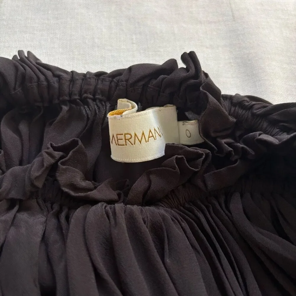 Zimmermann Black Silk Blend Long Maxi Dress S Elegant Evening - Picture 3 of 11